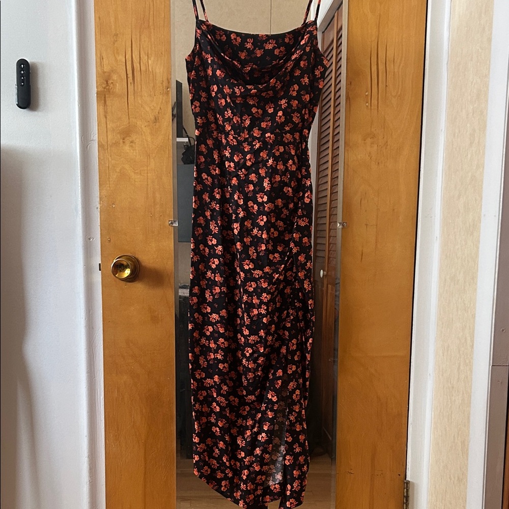 Anthropologie - Floral Spaghetti Strap Maxi Dress